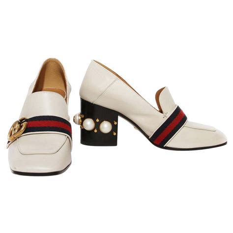 vintage gucci loafers|gucci pearl heel loafer.